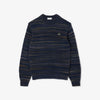 Men's Sweater Wool Alpaga - L0K NAVY BLUE/DATE BROWN